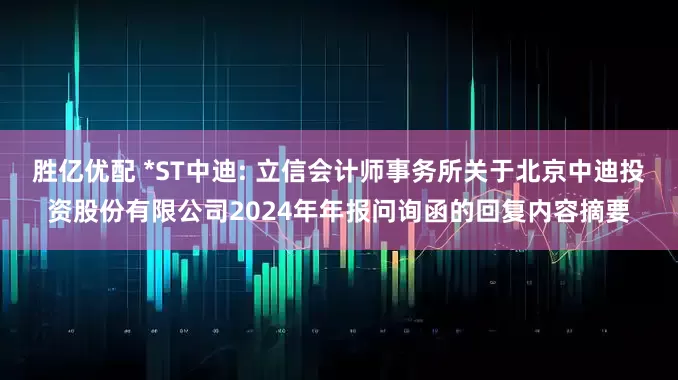 胜亿优配 *ST中迪: 立信会计师事务所关于北京中迪投资股份有限公司2024年年报问询函的回复内容摘要